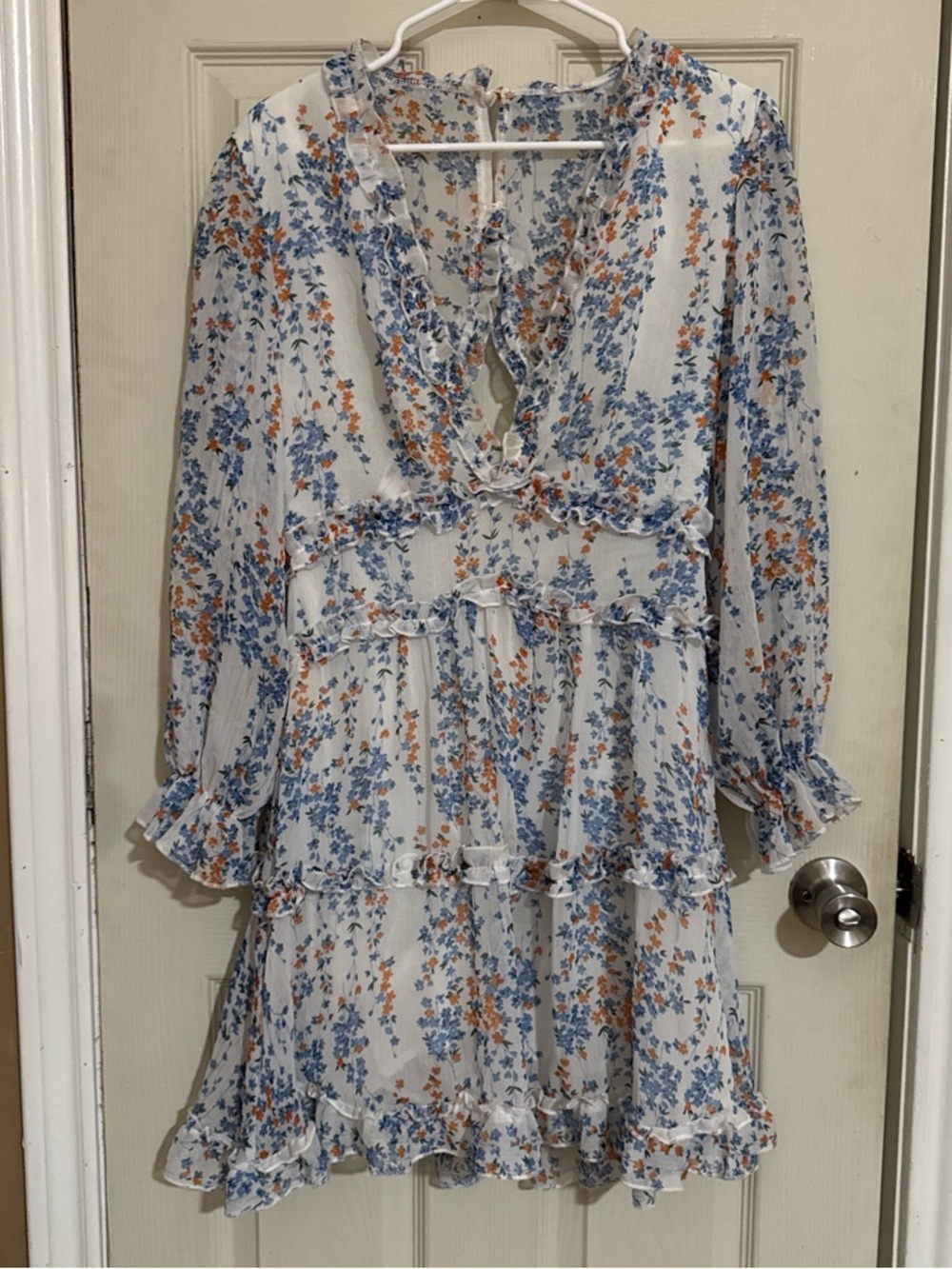 Soft White Polyester Blend Top